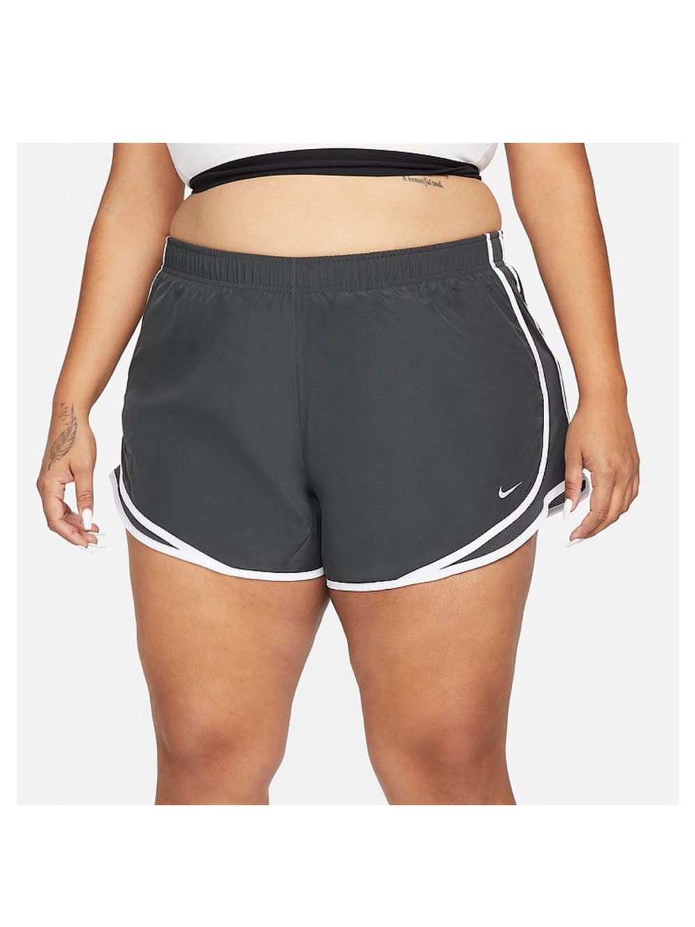NWT Nike Plus Size Gray and White Tempo Running Shorts (3X)